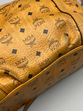 Load image into Gallery viewer, MCM Visetos Cognac logo tote with strap