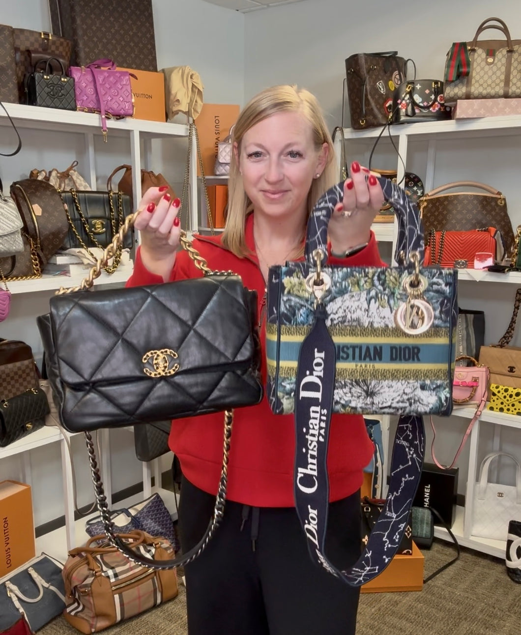 1 entry to win Chanel 19 Flap or Dior Lady D-Lite bag