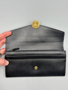 Fendi Continental black leather wallet