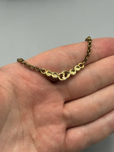 Load image into Gallery viewer, Dior Crystal CD logo gold chain necklace - 17"