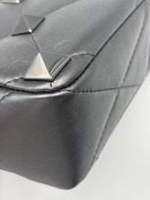 Load image into Gallery viewer, Valentino Nappa Monochrome Medium Roman Stud Shoulder Bag Black on black