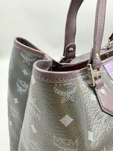 Load image into Gallery viewer, MCM Large Black Visetos Magnum collab tote with pouch