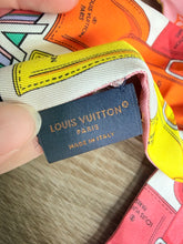 Load image into Gallery viewer, Louis Vuitton Silk Bandeau Limited Ed. Luggage tag scarf