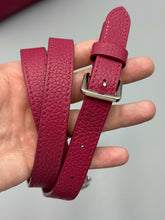 Load image into Gallery viewer, Louis Vuitton Taurillon Lace Croquets Capucines BB Groseille with strap