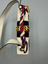 Load image into Gallery viewer, Gucci White Leather Embroidered Sylvie Shoulder Bag