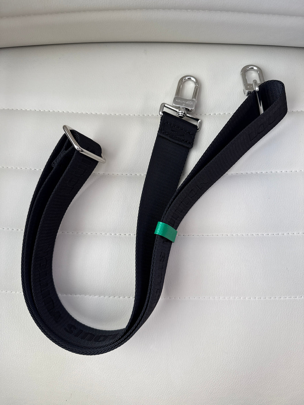 Louis Vuitton black Keepall strap