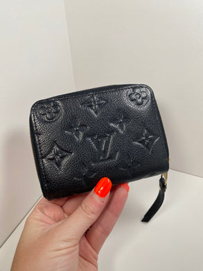 Louis Vuitton Zippy black empreinte coin wallet