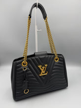 Load image into Gallery viewer, Louis Vuitton Black New Wave tote on chain