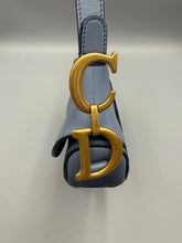 Load image into Gallery viewer, Christian Dior Ombre blue Saddle bag Gold Hardware