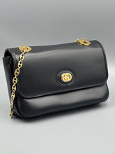 Load image into Gallery viewer, Gucci Azalea Calfskin Small Marina Chain Shoulder Bag Black