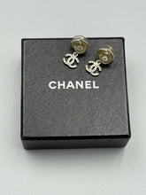 Load image into Gallery viewer, Chanel Flower Petal Crystal CC drop earrings