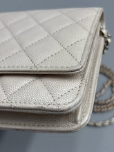 Load image into Gallery viewer, Chanel Pearly white Wallet on Chain crossbody