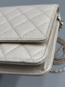 Chanel Pearly white Wallet on Chain crossbody