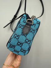 Load image into Gallery viewer, Gucci GG print Marmont Camera crossbody teal
