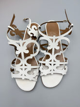 Load image into Gallery viewer, Hermes white Karlotta sandals - size 37