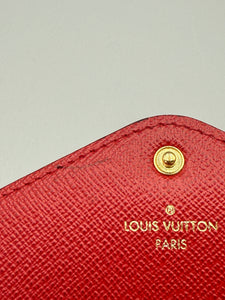 Louis Vuitton Josephine damier ebene wallet with red interior and insert
