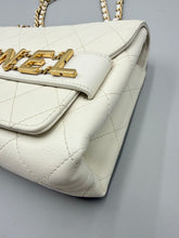 Load image into Gallery viewer, Chanel White Calfskin Enchained Flap medium on chain