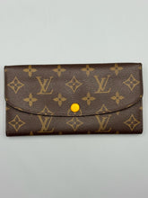 Load image into Gallery viewer, Louis Vuitton Emilie monogram wallet with yellow