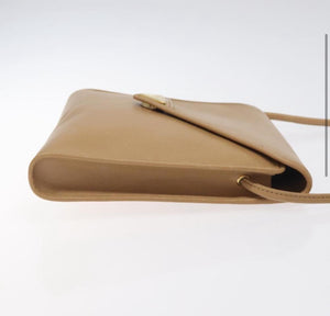 YSL vintage tan flap envelope crossbody