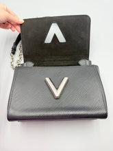 Load image into Gallery viewer, Louis Vuitton Black Epi Twist MM on chain