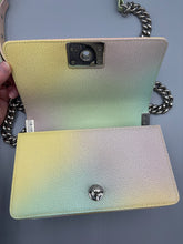Load image into Gallery viewer, Chanel Small Boy Rainbow Quilted Cuba caviar on chain