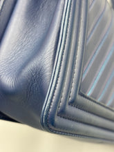 Load image into Gallery viewer, Chanel Old Medium Iridescent chevron blue boy bag