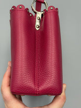 Load image into Gallery viewer, Louis Vuitton Taurillon Lace Croquets Capucines BB Groseille with strap