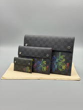 Load image into Gallery viewer, Louis Vuitton Lmt Ed Damier Graphite Alpha Triple Pouch set
