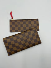 Load image into Gallery viewer, Louis Vuitton Josephine damier ebene wallet with red interior and insert