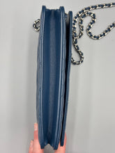 Load image into Gallery viewer, Chanel CC Navy Blue Lambskin Wallet on Chain crossbody
