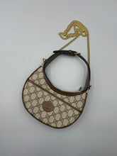 Load image into Gallery viewer, Gucci GG Supreme Monogram Azalea Calfskin Half Moon crossbody on chain