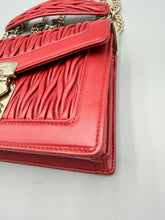 Load image into Gallery viewer, Miu Miu Confidential quilted red bag on chain