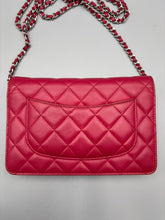 Load image into Gallery viewer, Chanel CC Fuschia Lambskin Wallet on Chain crossbody