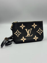 Load image into Gallery viewer, Louis Vuitton double Pochette Black bicolore with strap