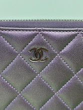 Load image into Gallery viewer, Chanel Irredescent zippy wallet purple