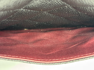 Chanel Double Flap Jumbo caviar with silver hardware