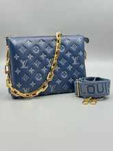 Load image into Gallery viewer, Louis Vuitton Coussin PM blue denim monogram with straps