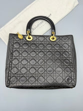 Load image into Gallery viewer, Christian Dior Brown Lady Dior Calfskin Large with Dior strap