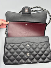 Load image into Gallery viewer, Chanel Double Flap Jumbo caviar with silver hardware