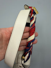 Load image into Gallery viewer, Gucci White Leather Embroidered Sylvie Shoulder Bag