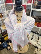 Load image into Gallery viewer, Louis Vuitton Pink silk striped scarf with box