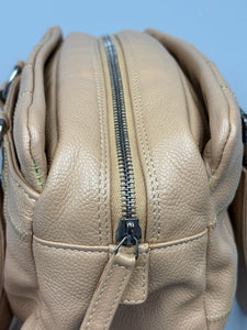 Chanel beige Whipstitch quilted shoulder tote