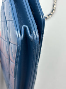 Chanel CC Navy Blue Lambskin Wallet on Chain crossbody