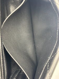 Valentino Nappa Monochrome Medium Roman Stud Shoulder Bag Black on black