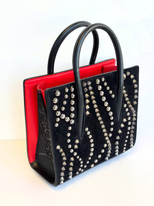 Christian Louboutin Mini Paloma Suede Embellished tote with strap