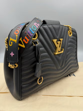 Load image into Gallery viewer, Louis Vuitton Black New Wave tote on chain