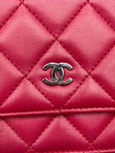Load image into Gallery viewer, Chanel CC Fuschia Lambskin Wallet on Chain crossbody