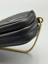Load image into Gallery viewer, Gucci Triple Compartment Black Marmont crossbody on chain