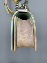 Load image into Gallery viewer, Chanel Small Boy Rainbow Quilted Cuba caviar on chain