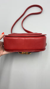 Chanel Red top handle stitched crossbody